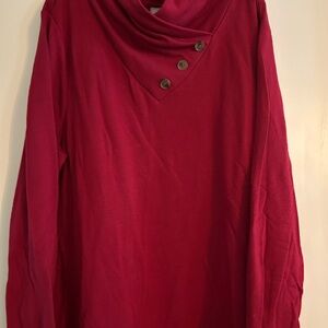 Chico's Knit Top with Unique Collar.